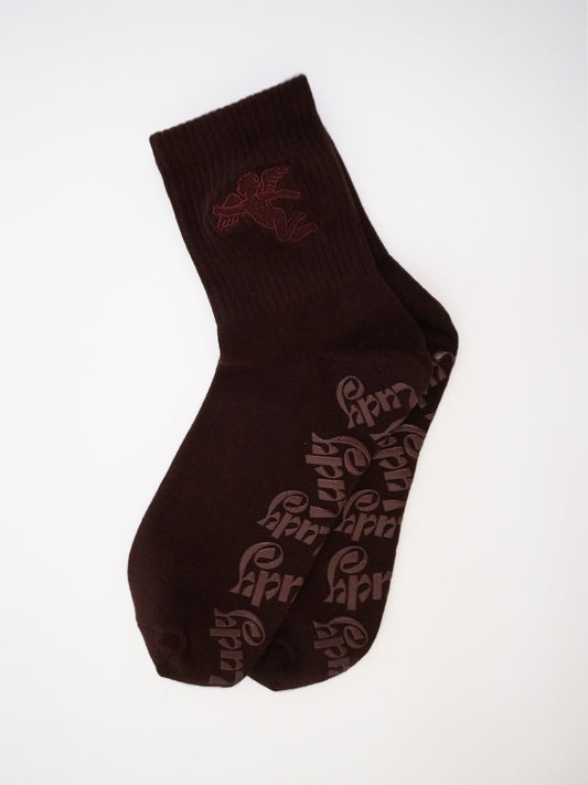 The Caffeinated Cherub -  Grip Socks